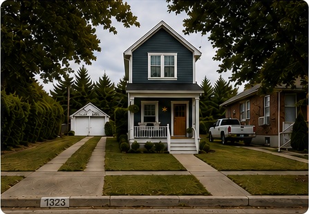 Completed Linden home